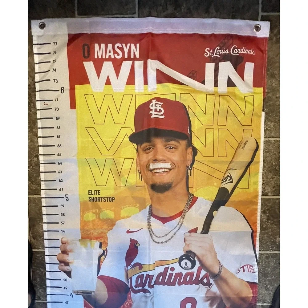 Masyn Winn St. Louis Cardinals MLB Baseball Growth Chart Banner 78x26 Wall Art